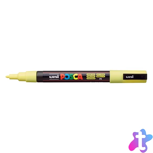 Dekormarker, 0,9-1,3 mm, UNI "Posca PC-3M", napsárga