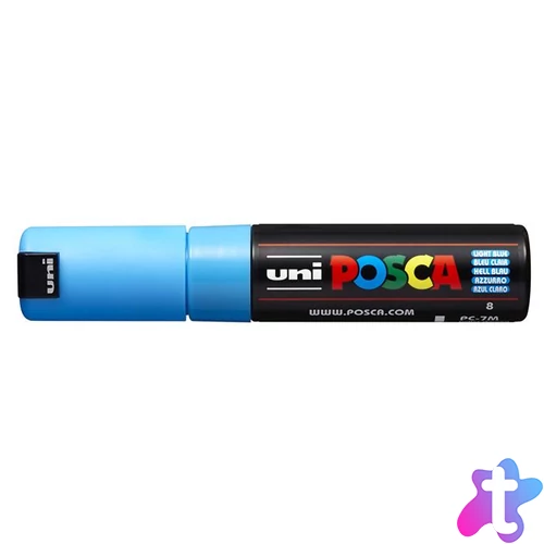 Dekormarker, 4,5-5,5 mm, UNI "Posca PC-7M", világoskék