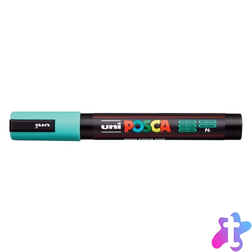 Dekormarker, 1,8-2,5 mm, UNI "Posca PC-5M", tengerzöld