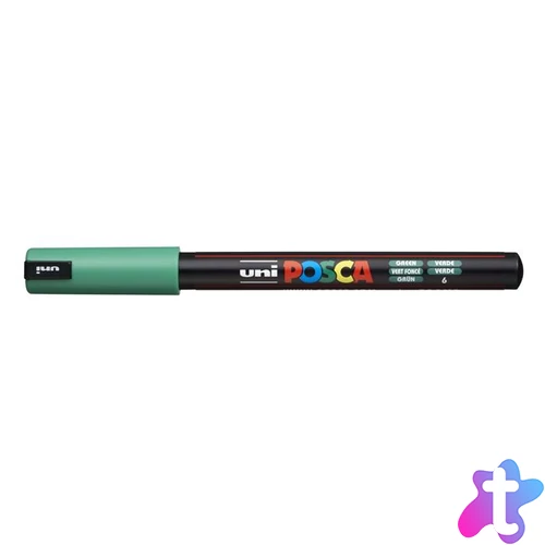 Dekormarker, 0,7 mm, UNI "Posca PC-1MR", zöld