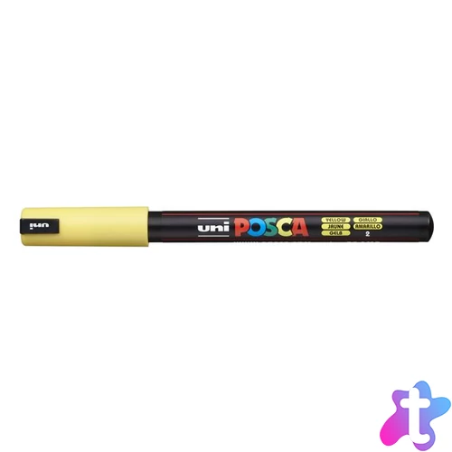 Dekormarker, 0,7 mm, UNI "Posca PC-1MR", sárga