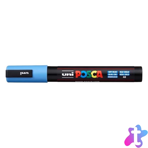 Dekormarker, 1,8-2,5 mm, UNI "Posca PC-5M", égszínkék