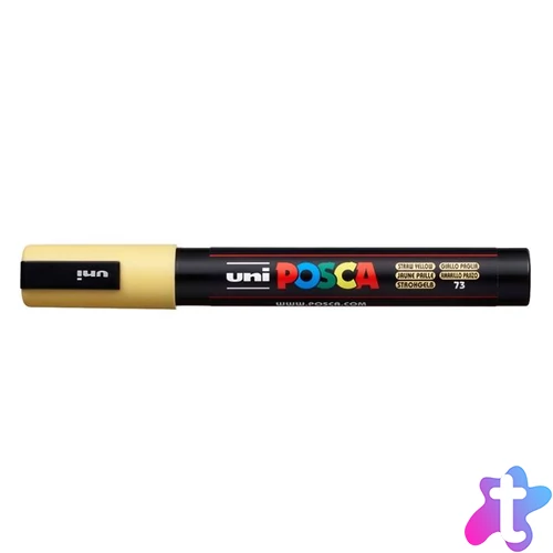 Dekormarker, 1,8-2,5 mm, UNI "Posca PC-5M", szalmasárga