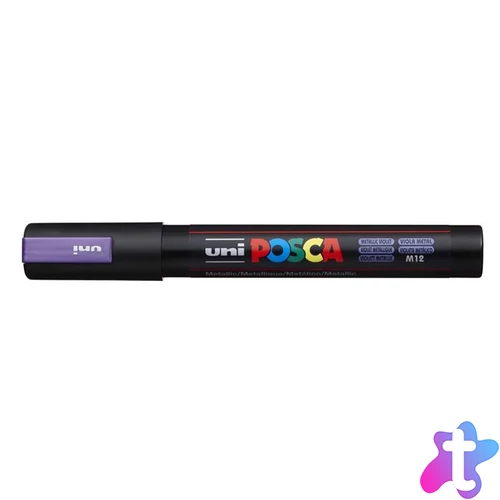 Dekormarker, 1,8-2,5 mm, UNI "Posca PC-5M", metállila
