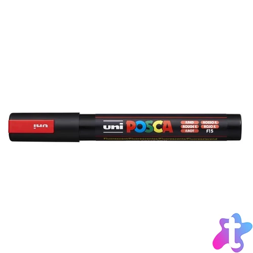 Dekormarker, 1,8-2,5 mm, UNI "Posca PC-5M", fluor piros