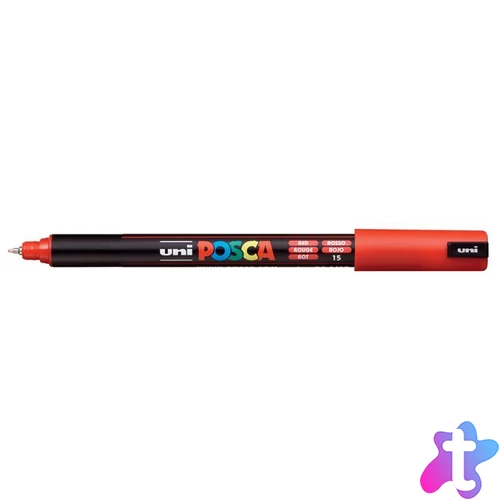 Dekormarker, 0,7 mm, UNI "Posca PC-1MR", piros