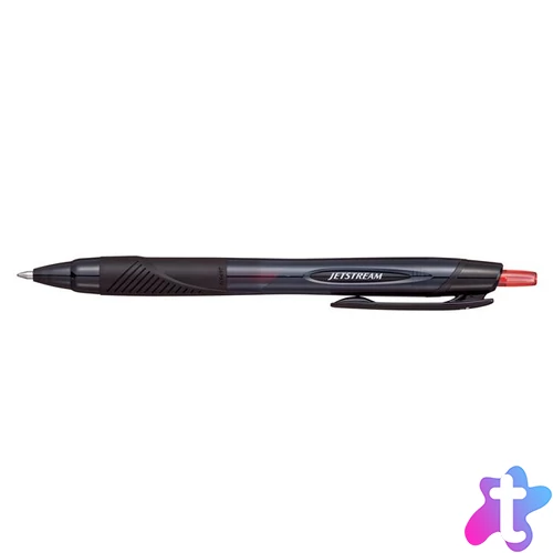 Golyóstoll, 0,35 mm, nyomógombos, fekete tolltest, UNI "SXN-157S Jetstream Sport Eco", piros