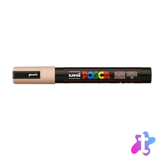 Dekormarker, 1,8-2,5 mm, UNI "Posca PC-5M", púder rózsaszín