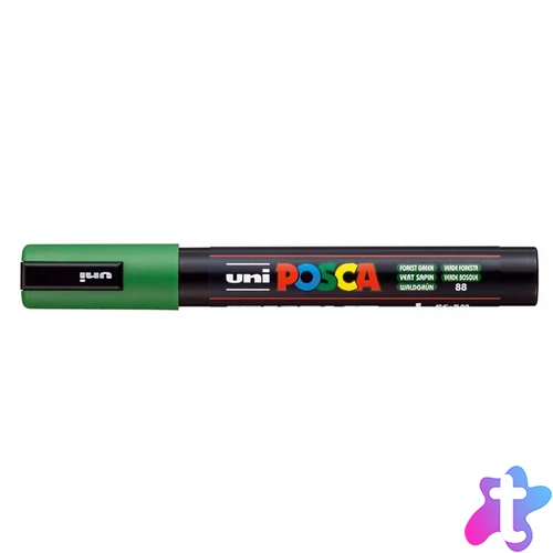 Dekormarker, 1,8-2,5 mm, UNI "Posca PC-5M", erdőzöld