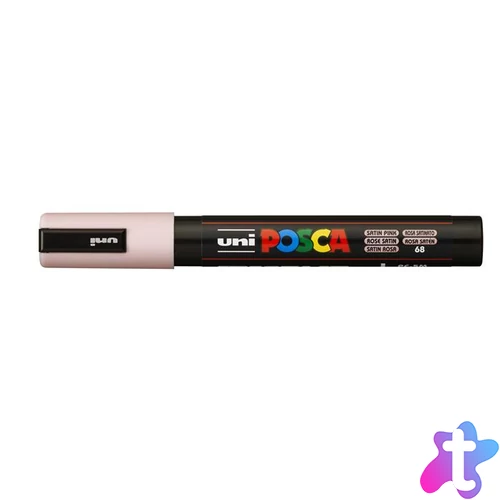 Dekormarker, 1,8-2,5 mm, UNI "Posca PC-5M", szatén rózsaszín