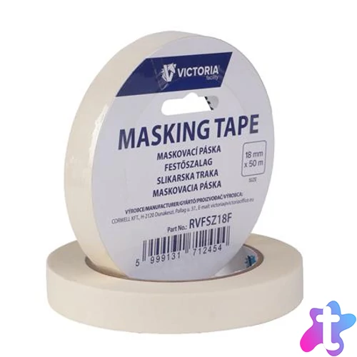 Festőszalag, 18 mm x 50 m, VICTORIA FACILITY, fehér