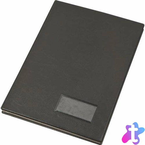 Aláírókönyv, A4, 20 részes, karton, műbőr hatású borító, VICTORIA OFFICE, fekete