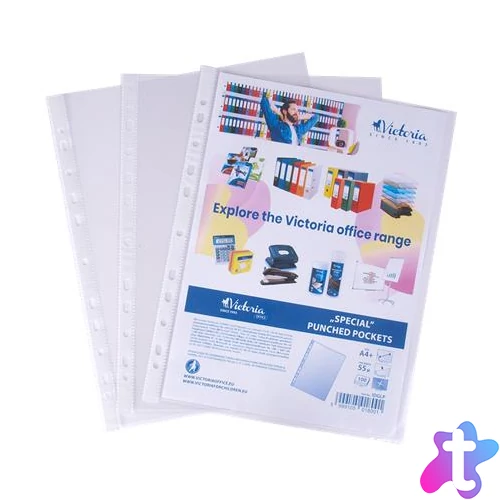 Genotherm, lefűzhető, A4+, 55 mikron, víztiszta, VICTORIA OFFICE