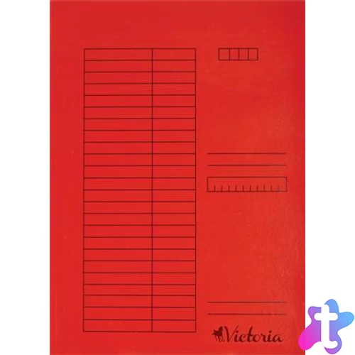 Gyorsfűző, karton, A4, VICTORIA OFFICE, piros