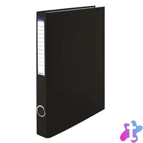 Gyűrűs könyv, 2 gyűrű, 35 mm, A4, PP/karton, VICTORIA OFFICE, fekete