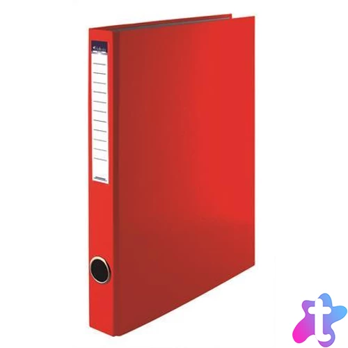 Gyűrűs könyv, 4 gyűrű, 35 mm, A4, PP/karton, VICTORIA OFFICE, piros