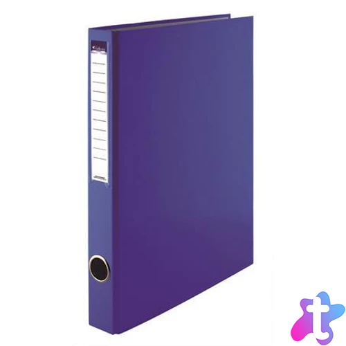 Gyűrűs könyv, 4 gyűrű, 35 mm, A4, PP/karton, VICTORIA OFFICE, kék