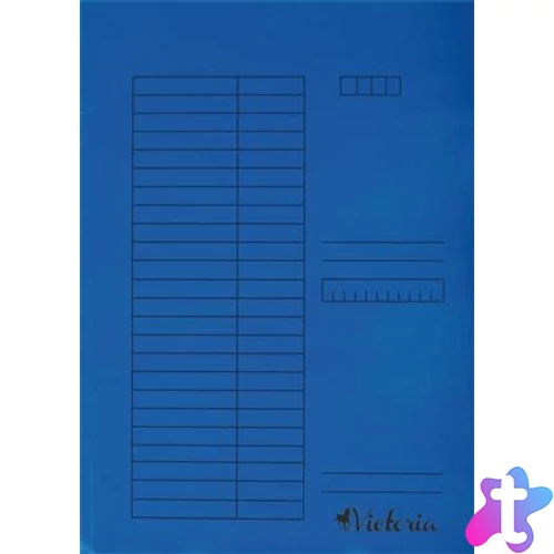 Pólyás dosszié, karton, A4, VICTORIA OFFICE, kék