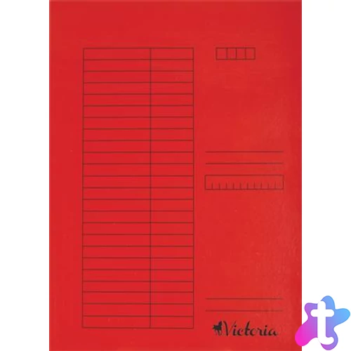Pólyás dosszié, karton, A4, VICTORIA OFFICE, piros