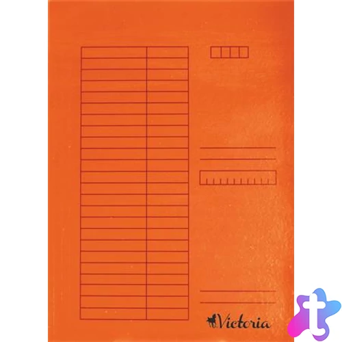 Pólyás dosszié, karton, A4, VICTORIA OFFICE, narancs