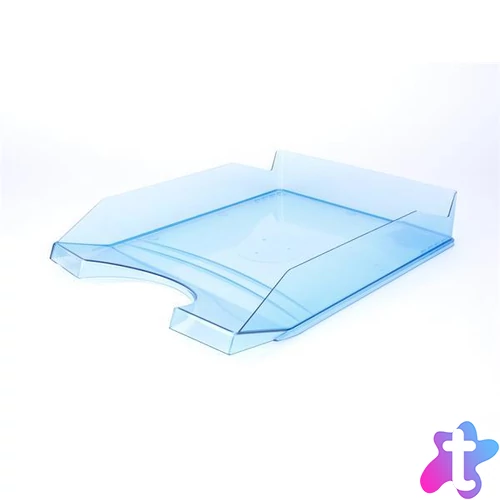 Irattálca, műanyag, VICTORIA OFFICE, áttetsző kék