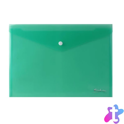 Irattartó tasak, A4, PP, patentos, VICTORIA OFFICE, zöld