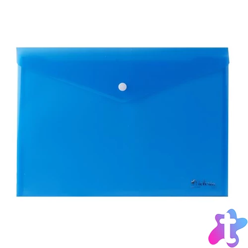 Irattartó tasak, A4, PP, patentos, VICTORIA OFFICE, kék