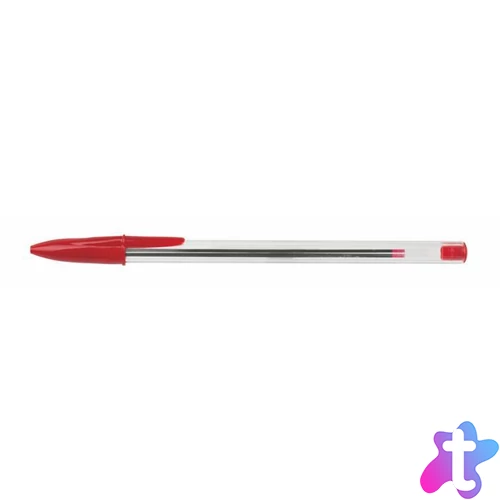 Golyóstoll, 0,7 mm, kupakos, VICTORIA OFFICE, piros