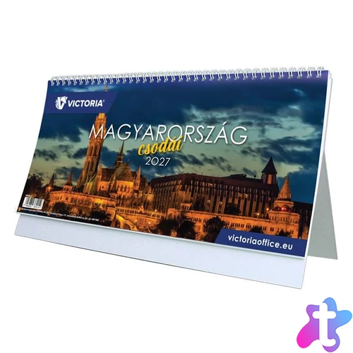Naptár, asztali, álló, VICTORIA OFFICE "Magyarország Csodái" (2027 évi)
