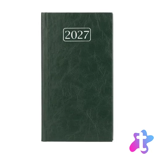 Zsebnaptár, álló elrendezésű, VICTORIA OFFICE "Chrono", zöld (2027 évi)