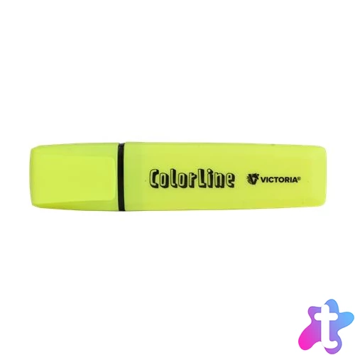 Szövegkiemelő, 1-5 mm, VICTORIA OFFICE, "ColorLine", sárga