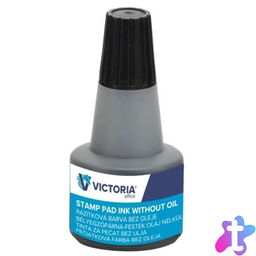 Bélyegzőfesték, 30 ml, VICTORIA OFFICE, fekete