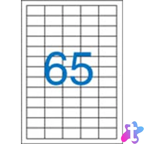 Etikett, univerzális, 38x21,2 mm, VICTORIA PAPER, 6500 etikett/csomag