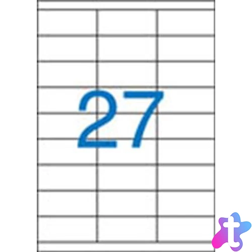 Etikett, univerzális, 70x30 mm, VICTORIA PAPER, 2700 etikett/csomag