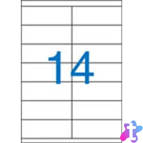 Etikett, univerzális, 105x40 mm, VICTORIA PAPER, 1400 etikett/csomag