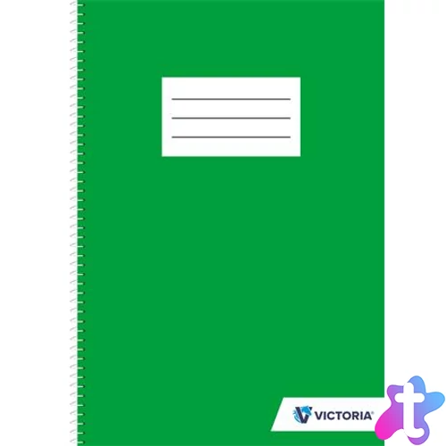 Spirálfüzet, A4, sima, 70 lap, VICTORIA PAPER