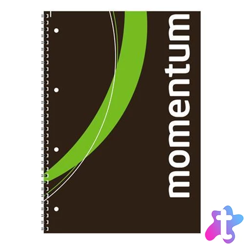 Spirálfüzet, A4, sima, 90 lap, perforált, lyukasztott, VICTORIA PAPER, "Momentum"