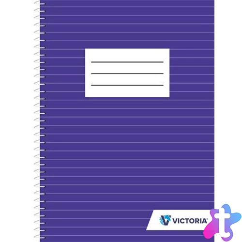 Spirálfüzet, A5, vonalas, 70 lap, VICTORIA PAPER