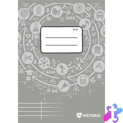 Füzet, tűzött, A5, szótár, 32 lap, VICTORIA PAPER Circle "31-32"