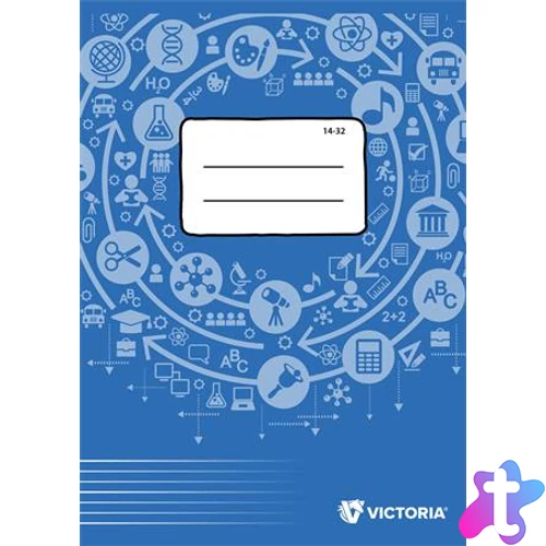 Füzet, tűzött, A5, vonalas, 32 lap, 1. osztály, VICTORIA PAPER Circle "14-32"