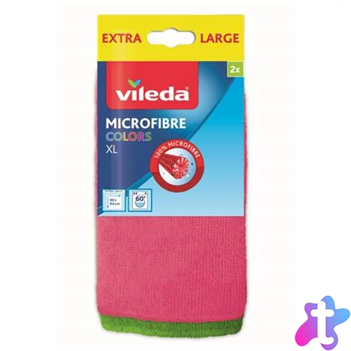 Törlőkendő, mikroszálas, 2 db, VILEDA "Colors"