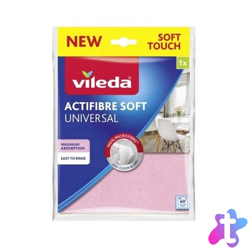 Törlőkendő, mikoszálas, VILEDA "Actifibre Soft"