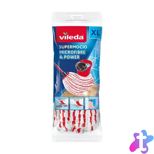 Felmosó utántöltő, VILEDA "Supermocio Microfiber&Power", fehér-piros
