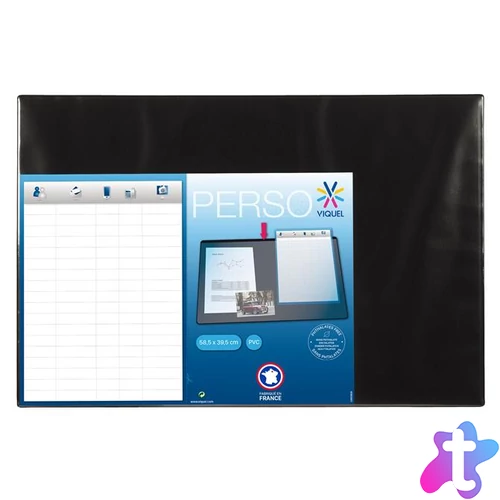 Könyökalátét, víztiszta zsebbel, VIQUEL, fekete