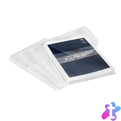 Genotherm, lefűzhető, A4, 200 mikron, füllel, 20 mm, VIQUEL, víztiszta