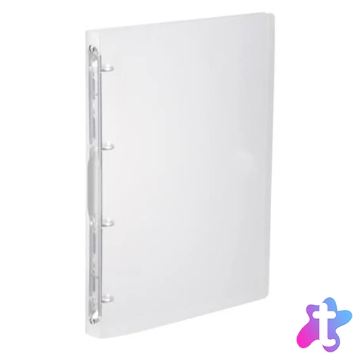 Gyűrűs könyv, 4 gyűrű, 25 mm, A4, PP, VIQUEL "Propyglass", víztiszta