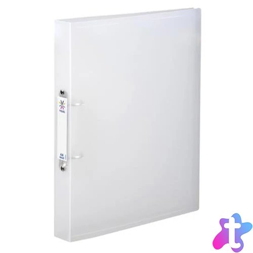 Gyűrűs könyv, 2 gyűrű, 40 mm, A4, maxi, PP, cserélhető címke, VIQUEL "Propyglass", víztiszta