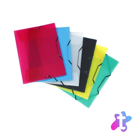 Gumis mappa, 15 mm, PP, A3, VIQUEL "Propyglass", vegyes színek