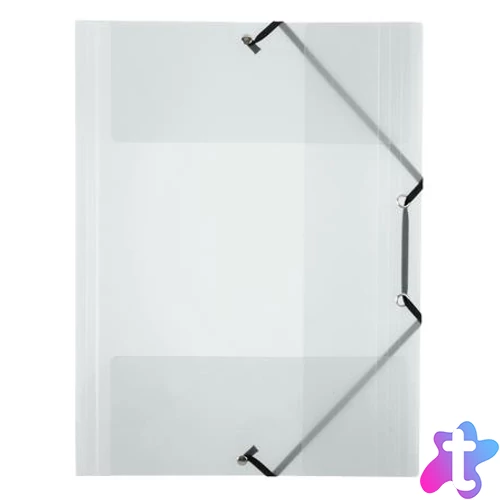 Gumis mappa, 15 mm, PP, A4, VIQUEL "Propyglass", áttetsző