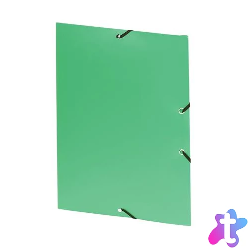 Gumis mappa, 15 mm, PP, A4, VIQUEL "Essentiel", zöld